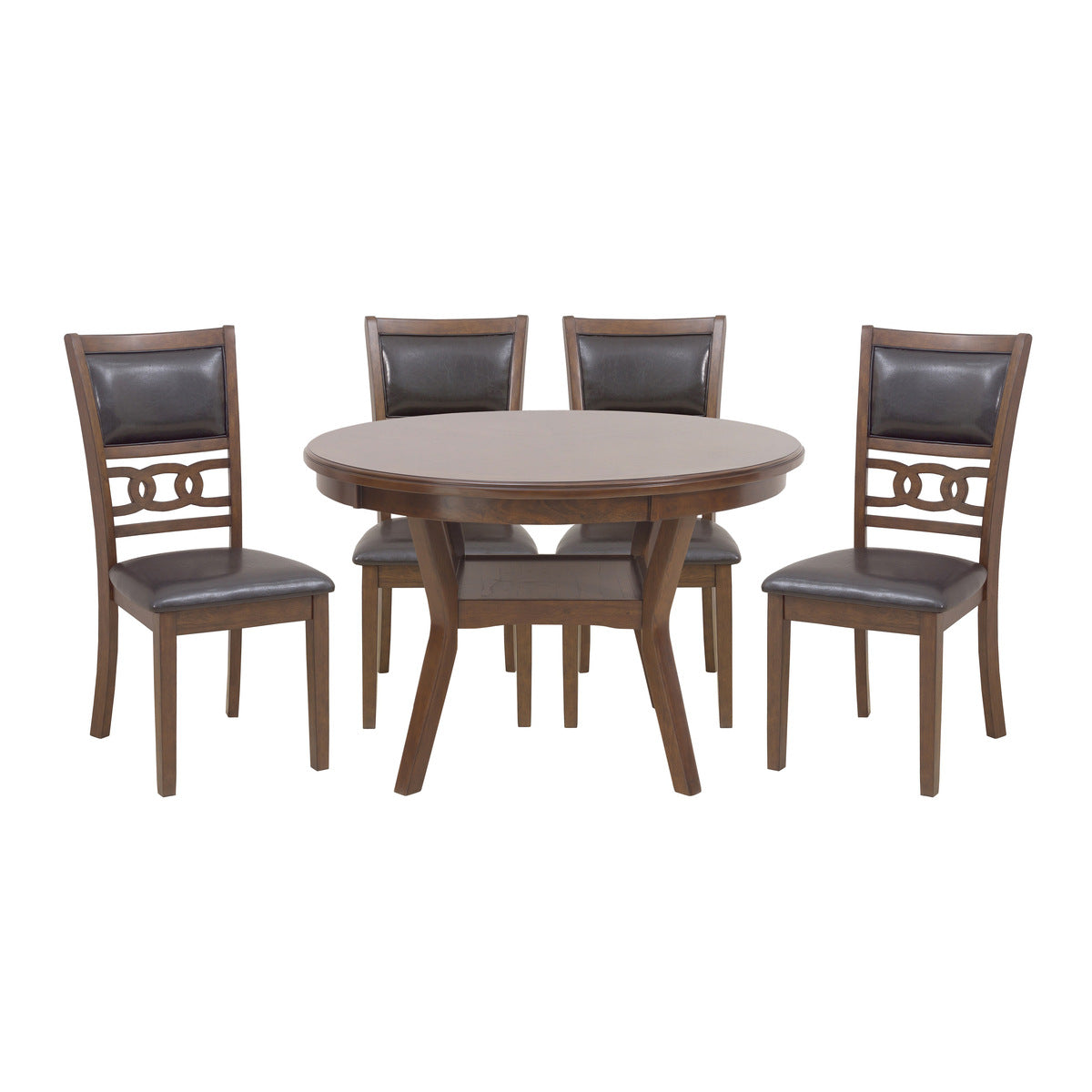 5Pc Pack Dinig Set, Brown Mindy Wood