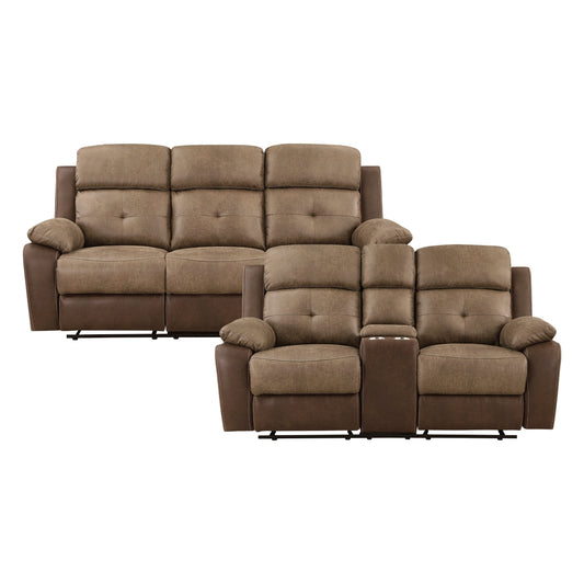 Glendale 2-Piece Living Room Set (Sofa and Love Seat)