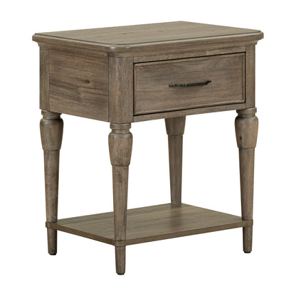Hickory Grove Open Nightstand w/ Charging Station