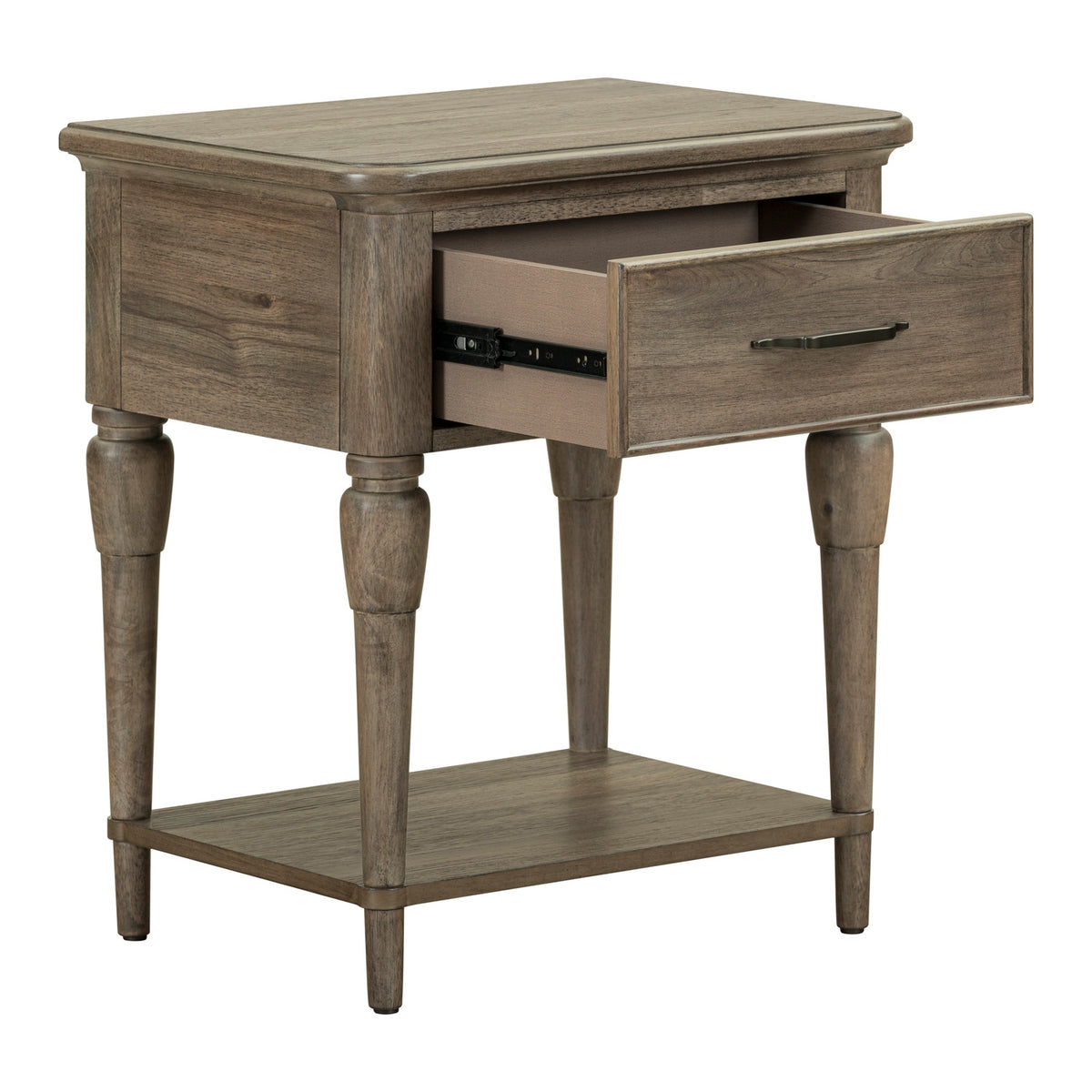 Hickory Grove Open Nightstand w/ Charging Station