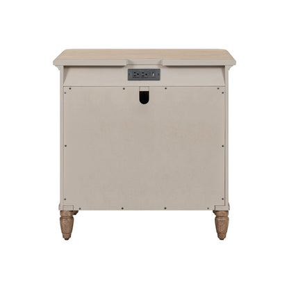 Hickory Grove Nightstand w/ Charging Station