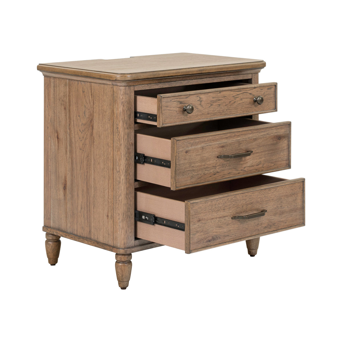Hickory Grove Nightstand w/ Charging Station