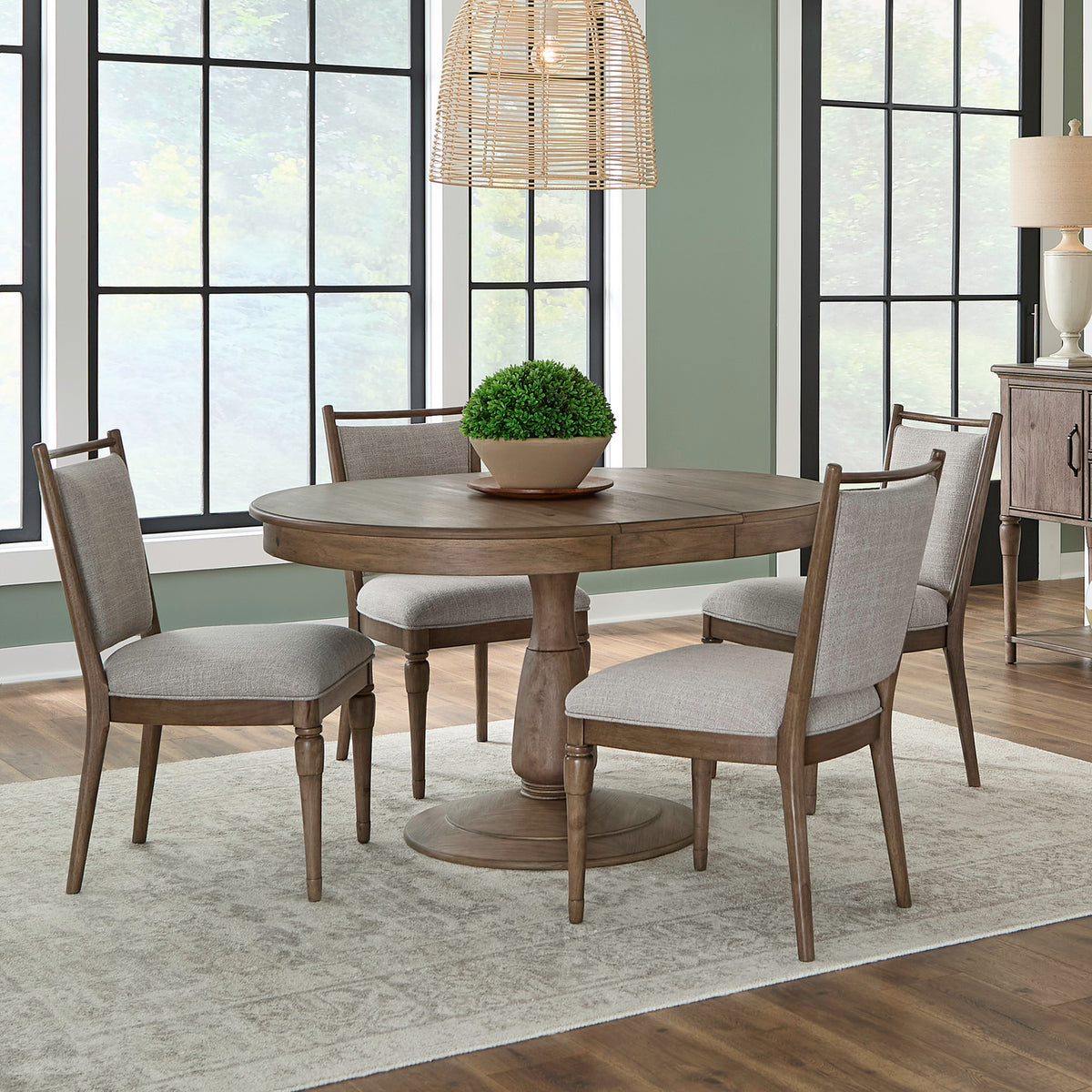 Hickory Grove Opt 5 Piece Pedestal Table Set