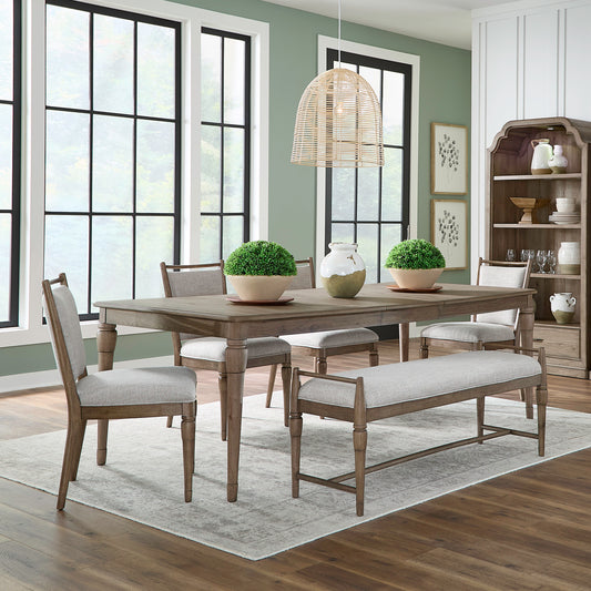 Hickory Grove Opt 6 Piece Rectangular Table Set