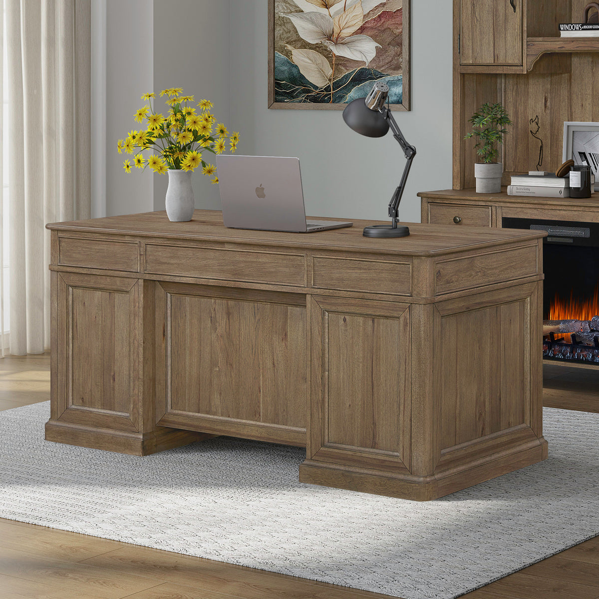 Hickory Grove Jr Executive Desk Base