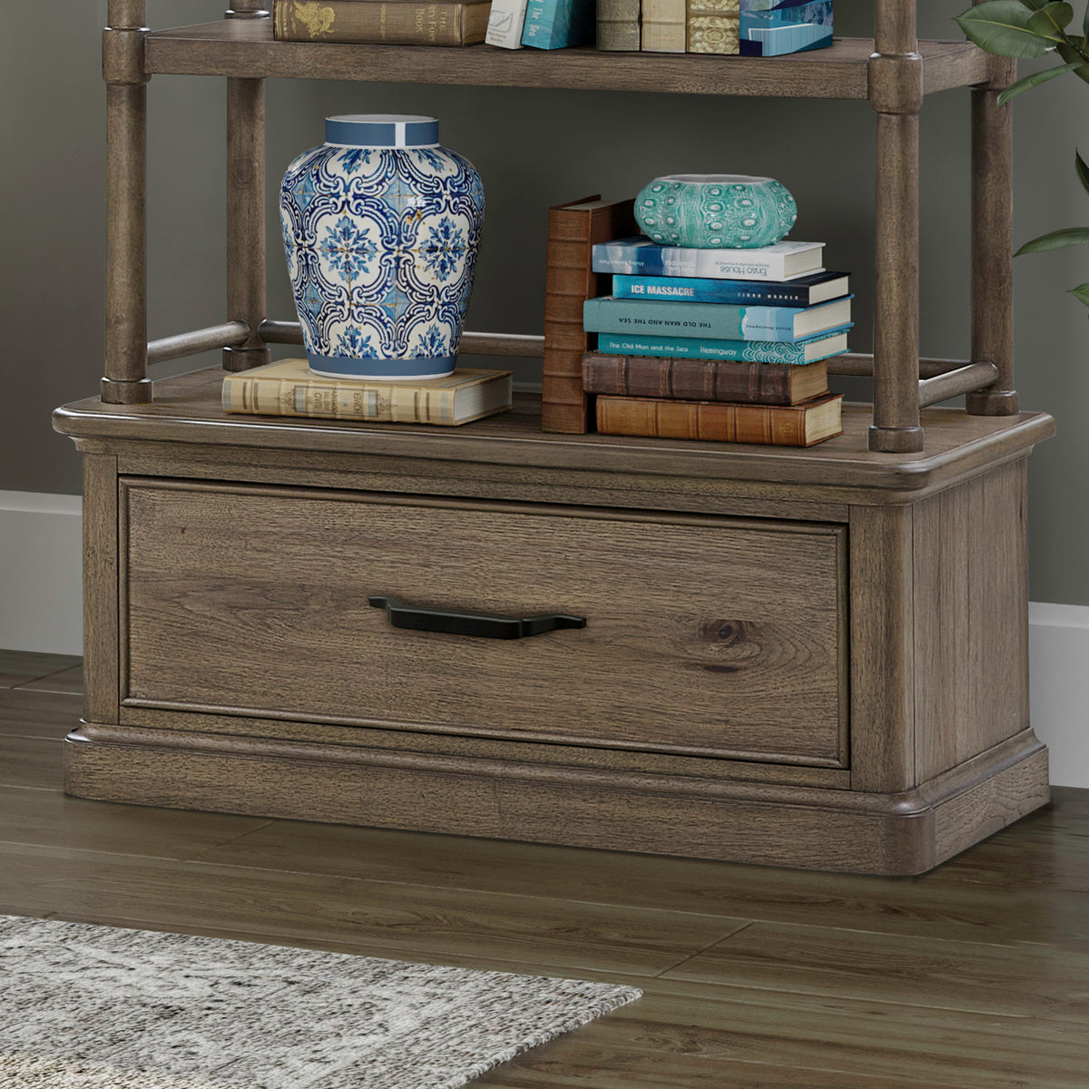 Hickory Grove Open Bookcase Base