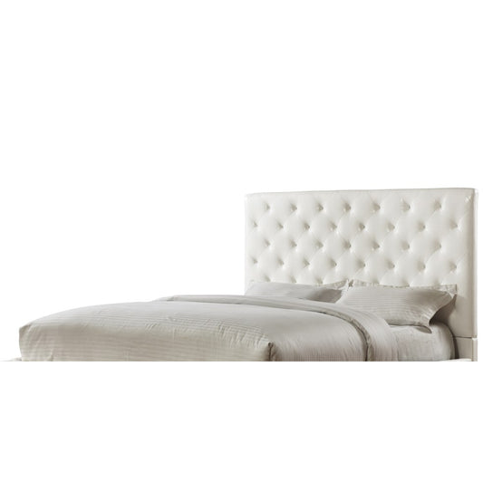 Queen Tufted Headboard, White P/U