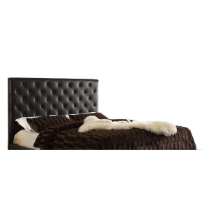 Queen Tufted Headboard, Dark Brown P/U