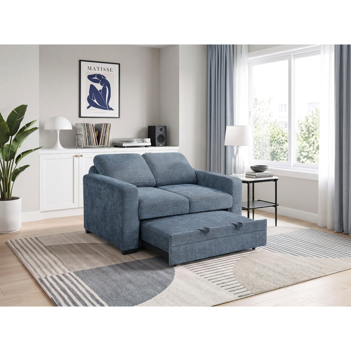 Koben Convertible Love Seat with Pull-out Bed