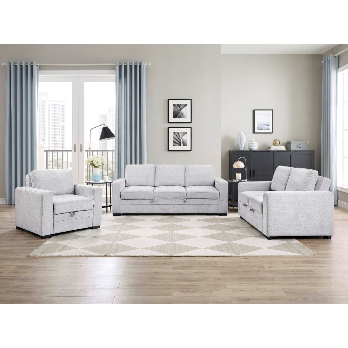 Koben Convertible Chair with Pull-out Bed