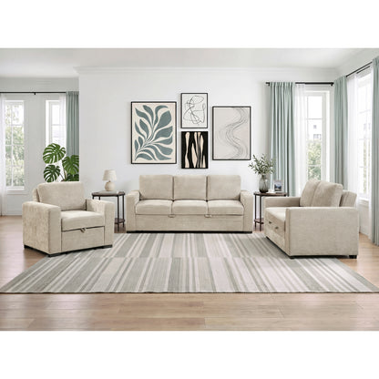 Koben Convertible Love Seat with Pull-out Bed