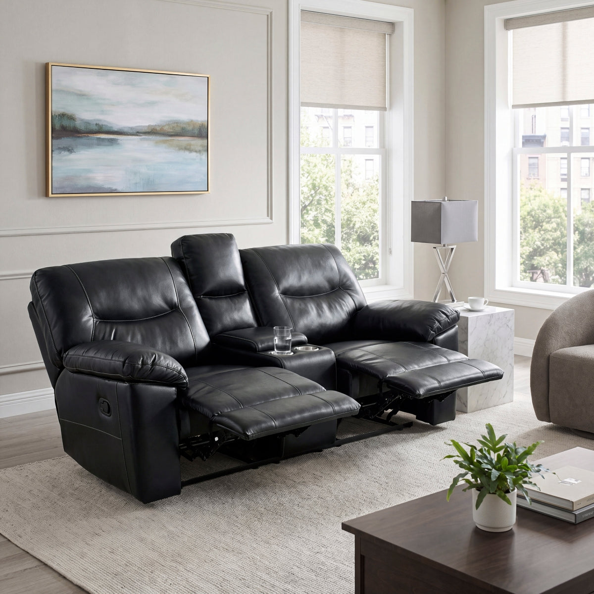 Maverick Double Reclining Love Seat with Center Console