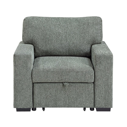Alcove Chair with Pull-out Ottoman, Arms with Shelves and Charging Ports