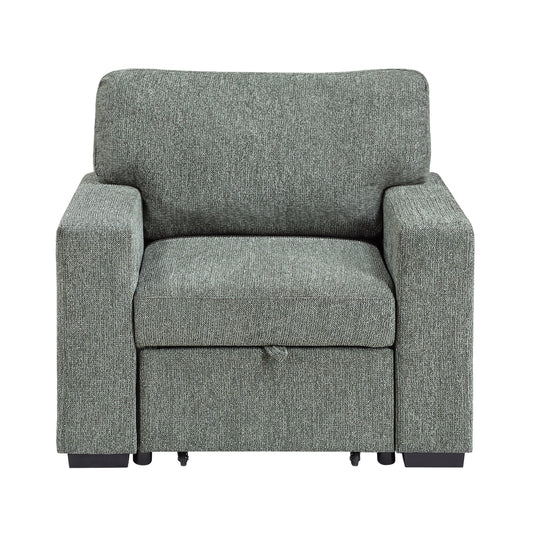Alcove Chair with Pull-out Ottoman, Arms with Shelves and Charging Ports