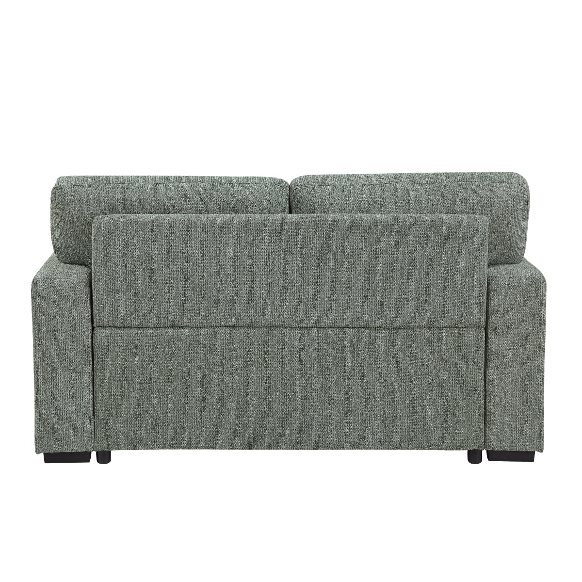 Alcove Love Seat with Pull-out Bed, Arms with Shelves and Charging Ports