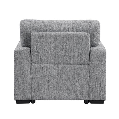 Alcove Chair with Pull-out Ottoman, Arms with Shelves and Charging Ports