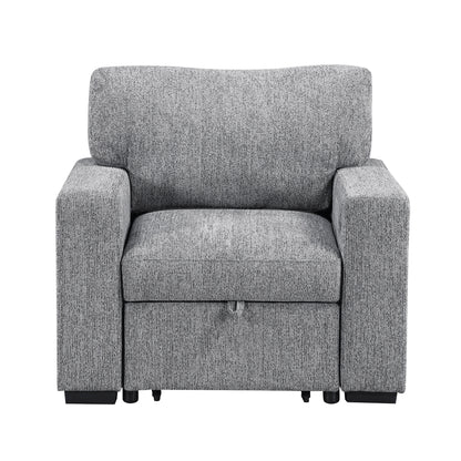 Alcove Chair with Pull-out Ottoman, Arms with Shelves and Charging Ports