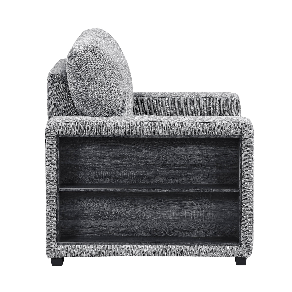 Alcove Chair with Pull-out Ottoman, Arms with Shelves and Charging Ports