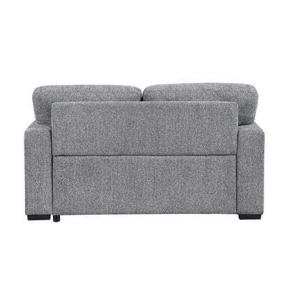 Alcove Love Seat with Pull-out Bed, Arms with Shelves and Charging Ports