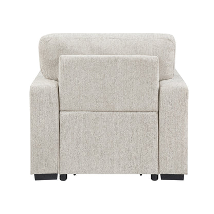 Alcove Chair with Pull-out Ottoman, Arms with Shelves and Charging Ports