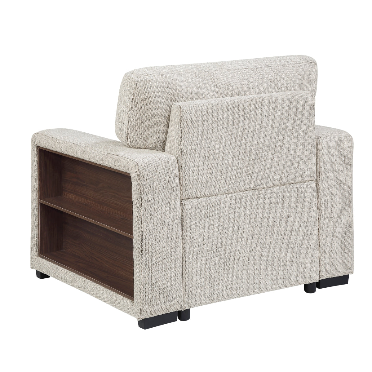 Alcove Chair with Pull-out Ottoman, Arms with Shelves and Charging Ports