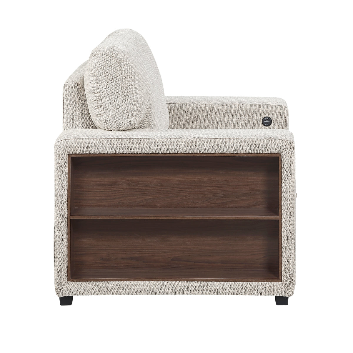 Alcove Chair with Pull-out Ottoman, Arms with Shelves and Charging Ports