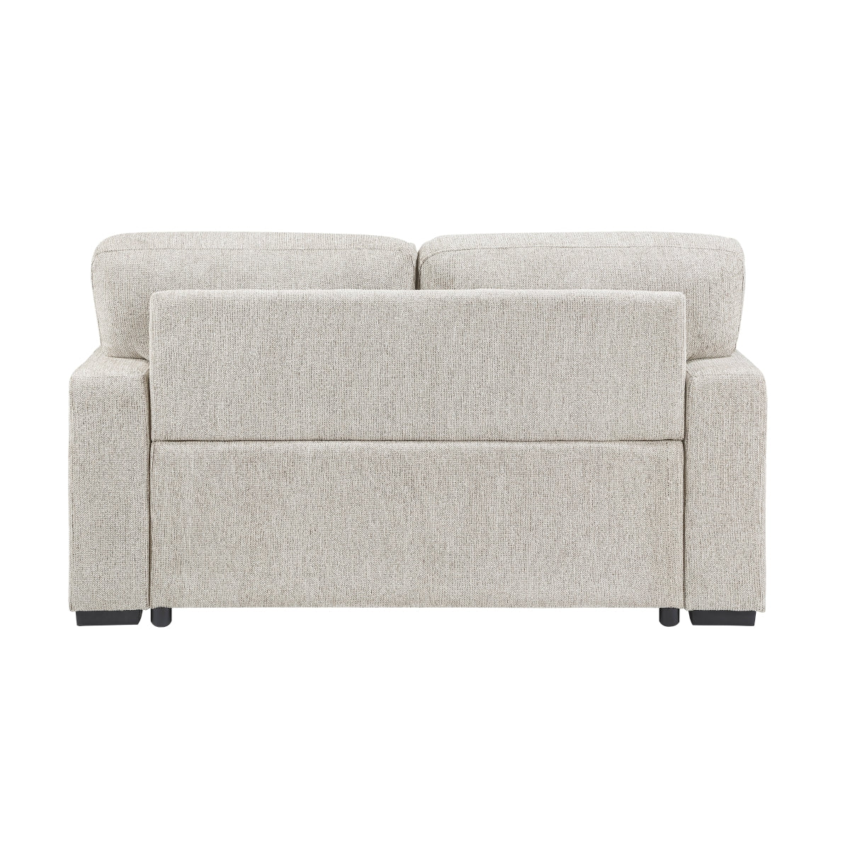 Alcove Love Seat with Pull-out Bed, Arms with Shelves and Charging Ports