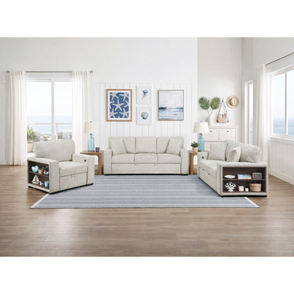 Alcove Chair with Pull-out Ottoman, Arms with Shelves and Charging Ports