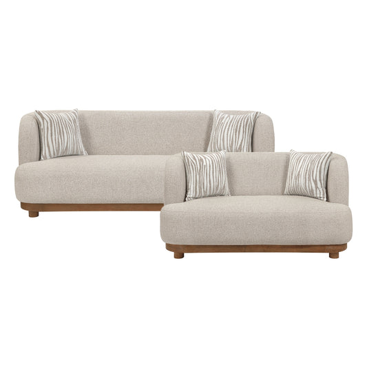 Crescent 2-Piece Living Room Set (Sofa and Love Seat)
