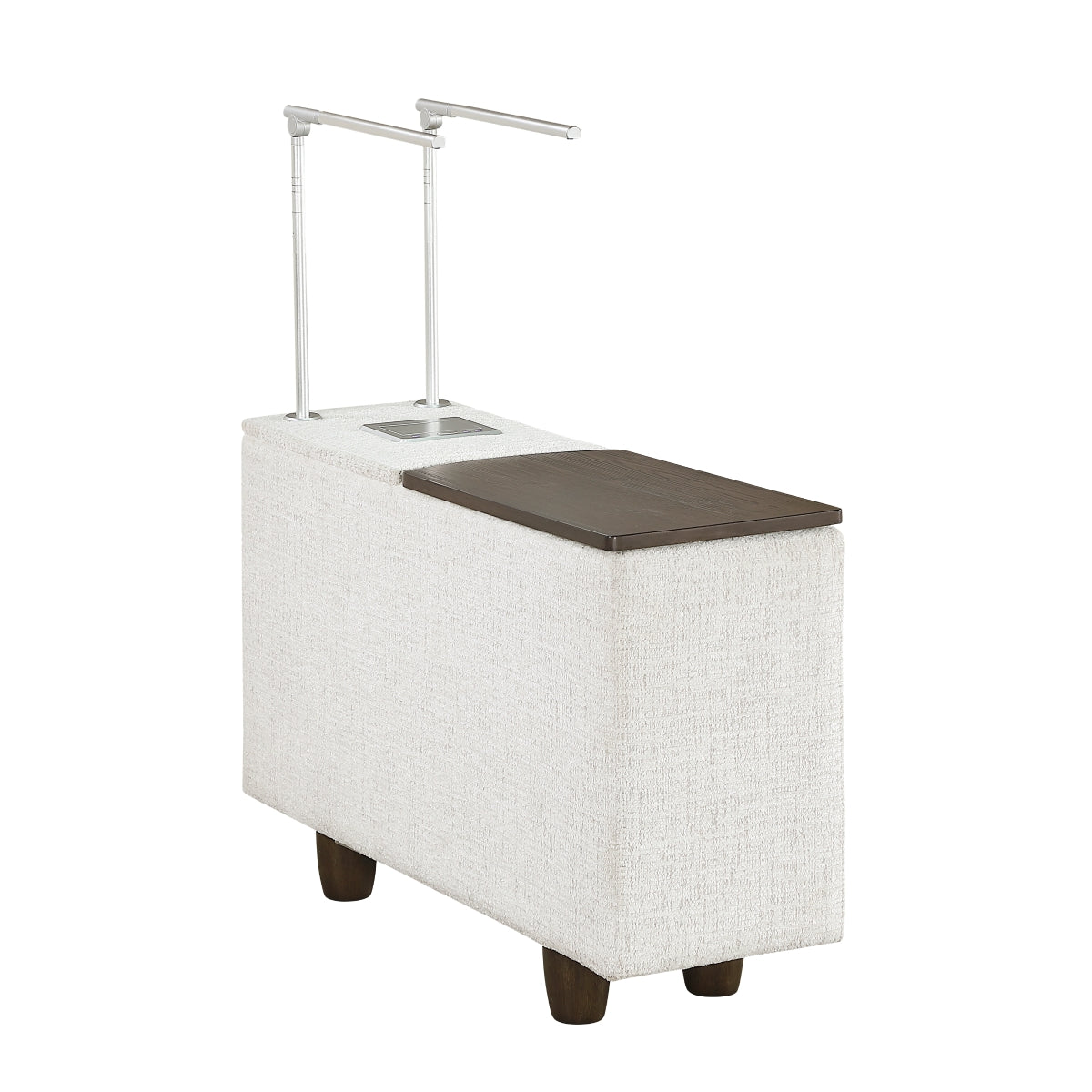 Tessella Console with Hidden Storage, Wireless Speakers, Wireless Chargers, Swivel Table Top, Reading Lights and Charging Ports