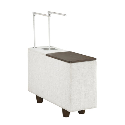 Tessella Console with Hidden Storage, Wireless Speakers, Wireless Chargers, Swivel Table Top, Reading Lights and Charging Ports