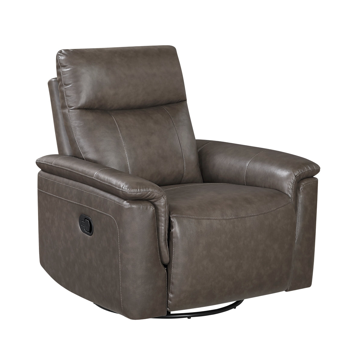 Hadley Swivel Glider Reclining Chair - Dark brown