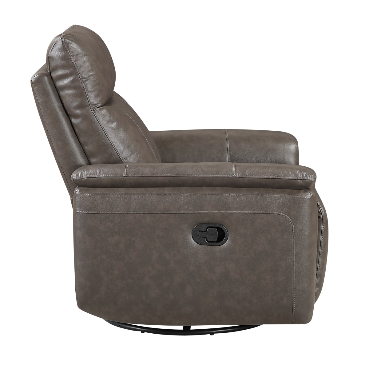 Hadley Swivel Glider Reclining Chair - Dark brown