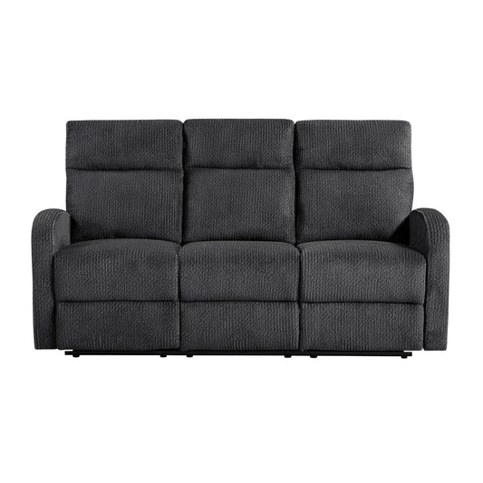 Allen Double Reclining Sofa - Dark gray