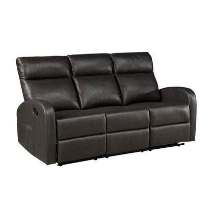 Allen Double Reclining Sofa - Espresso