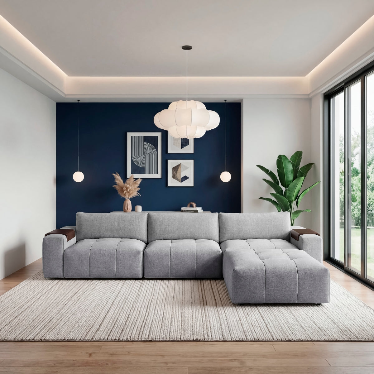 Tidal 4-Piece Modular Sectional with Ottoman
