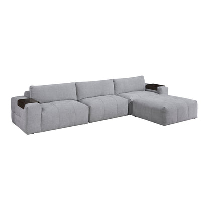 Tidal 4-Piece Modular Sectional with Ottoman