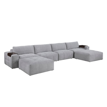 Tidal 6-Piece Modular Sectional with Two Ottomans