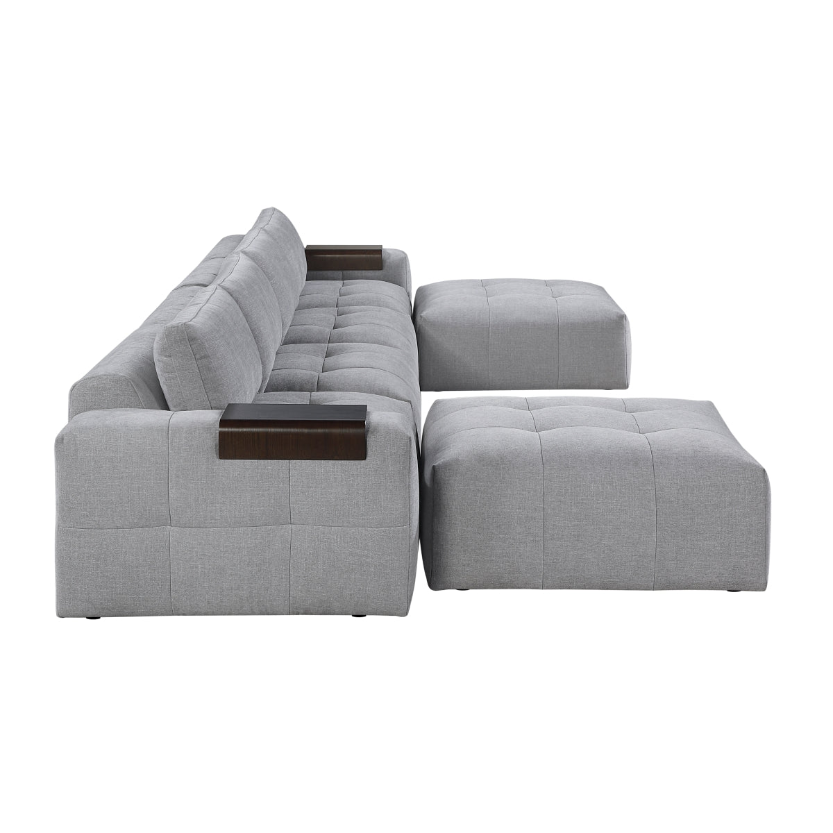 Tidal 6-Piece Modular Sectional with Two Ottomans