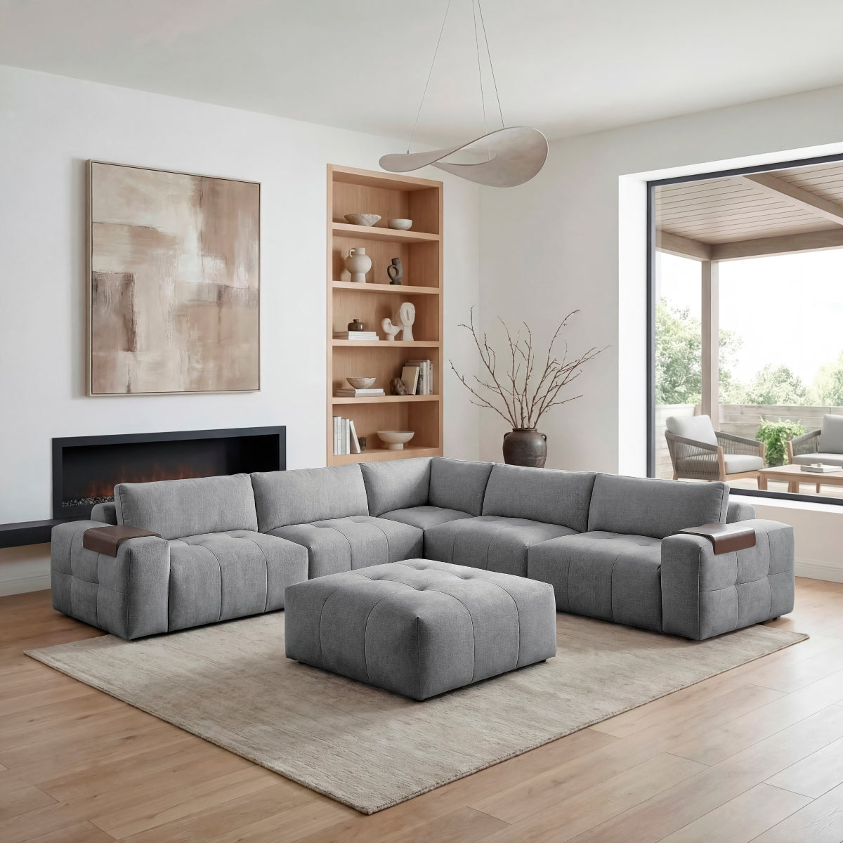 Tidal 6-Piece Modular Sectional with Ottoman