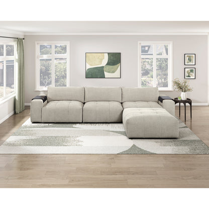 Tidal 4-Piece Modular Sectional with Ottoman