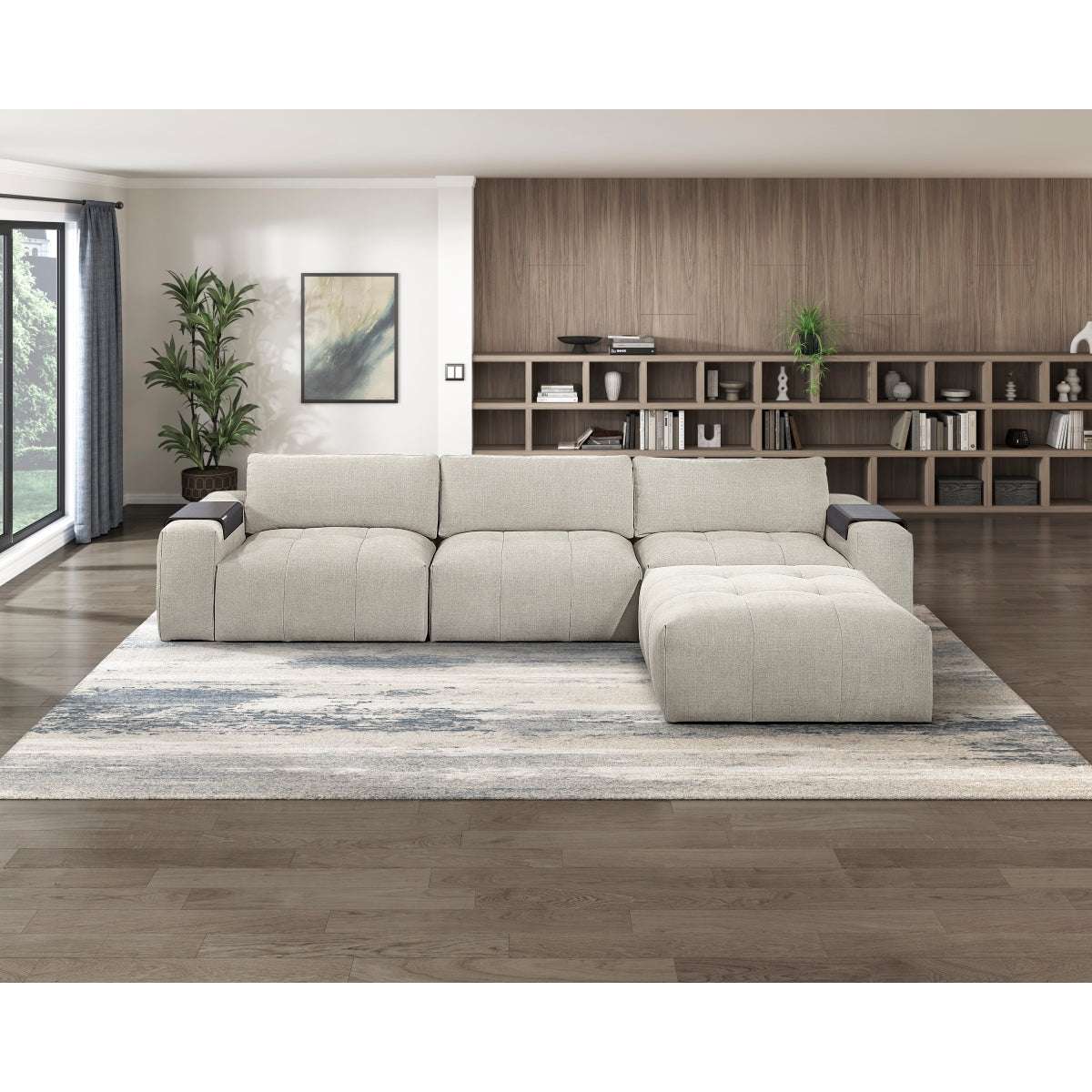 Tidal 4-Piece Modular Sectional with Ottoman
