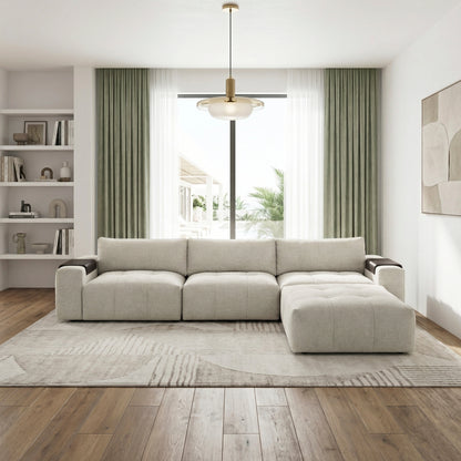 Tidal 4-Piece Modular Sectional with Ottoman