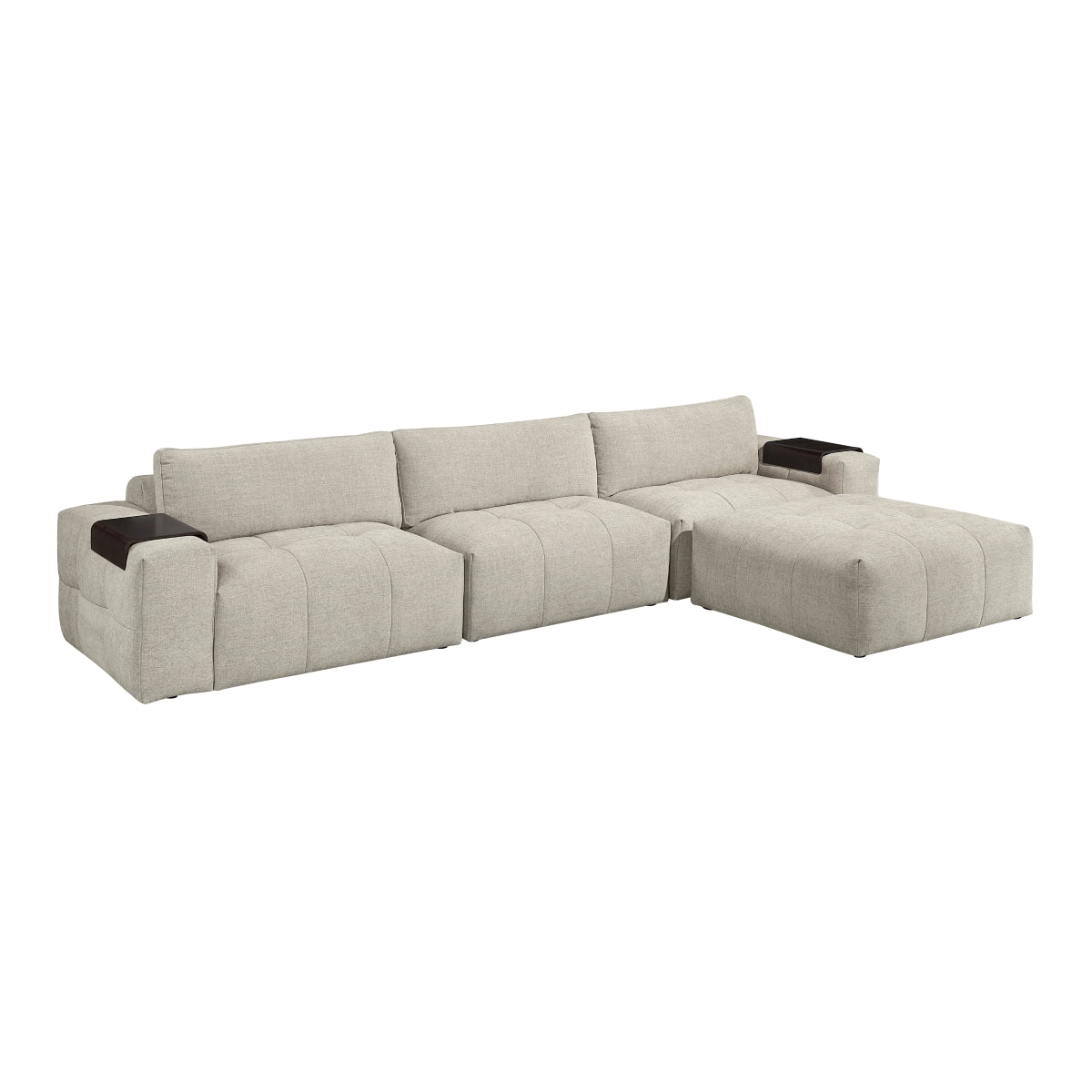Tidal 4-Piece Modular Sectional with Ottoman