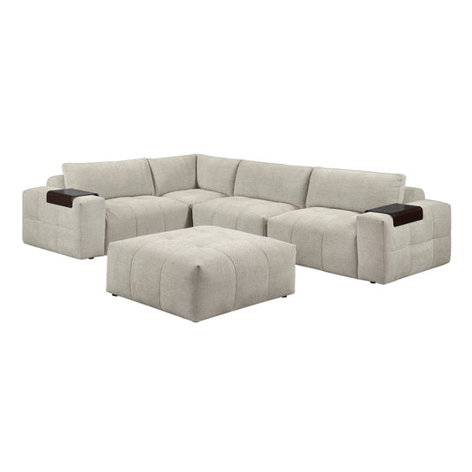 Tidal 5-Piece Modular Sectional with Ottoman
