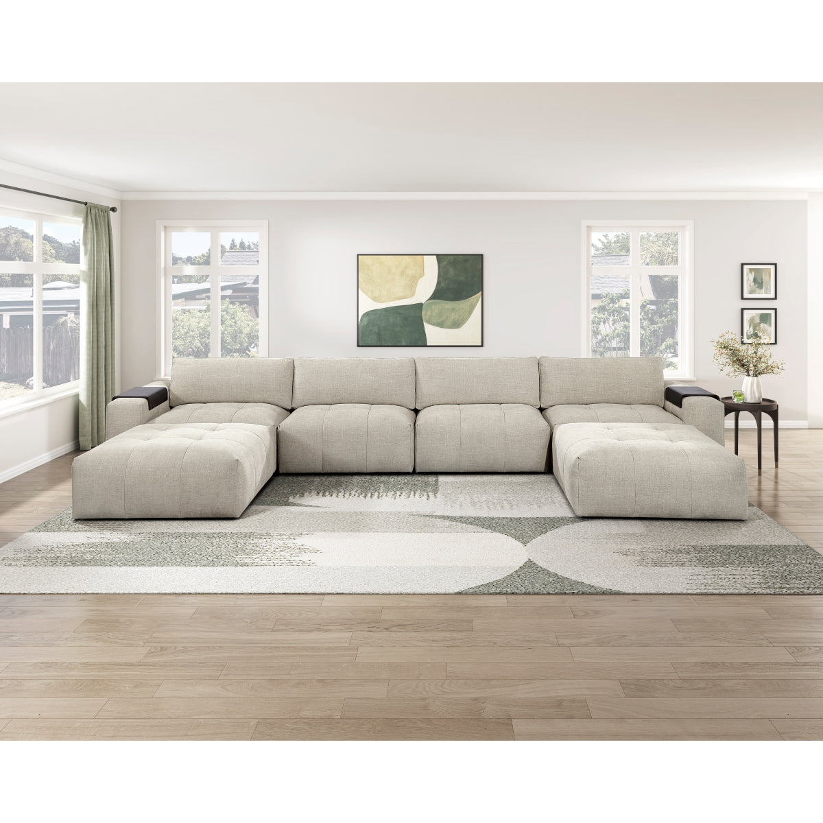 Tidal 6-Piece Modular Sectional with Two Ottomans