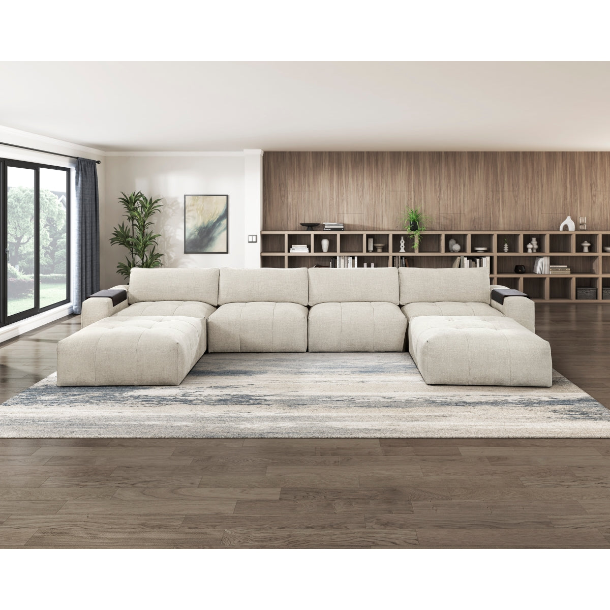 Tidal 6-Piece Modular Sectional with Two Ottomans