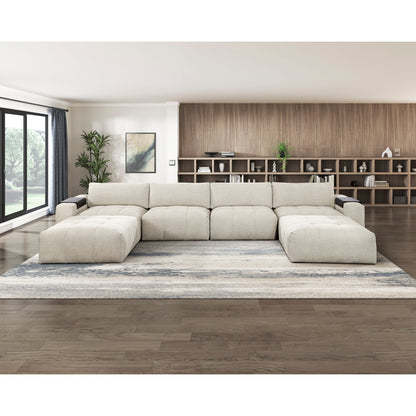 Tidal 6-Piece Modular Sectional with Two Ottomans
