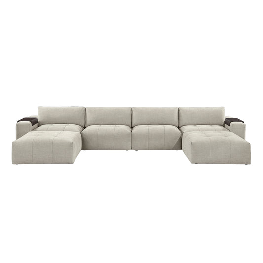 Tidal 6-Piece Modular Sectional with Two Ottomans