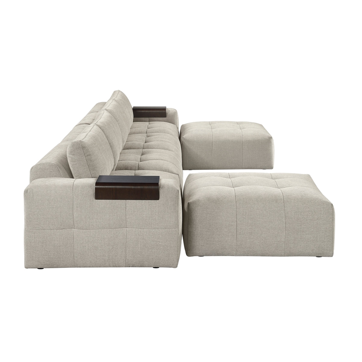 Tidal 6-Piece Modular Sectional with Two Ottomans